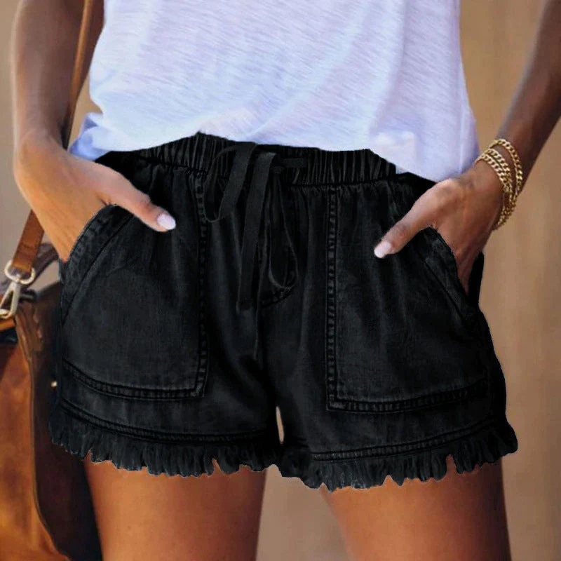 Laura | Short en denim taille haute